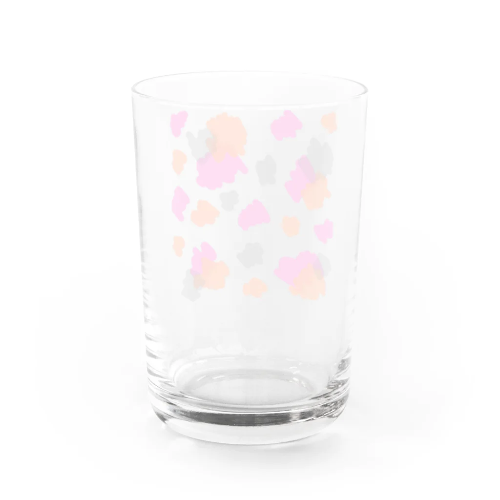 RIBBONSのレオパード（カラフル） Water Glass :back