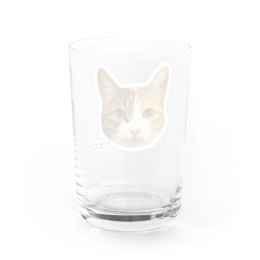 猫カフェ ぶぅたんグッズショップの絵文字トコちゃん グラス反対面