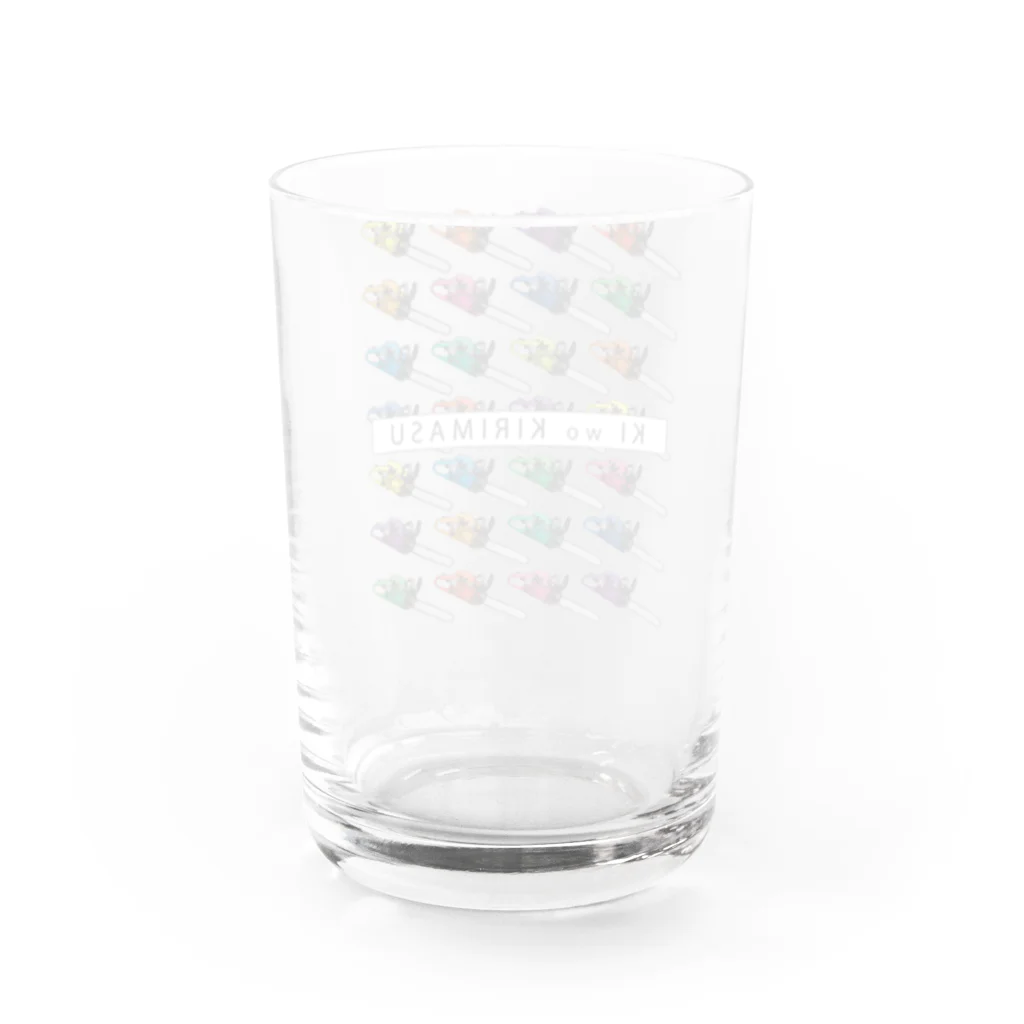 itsumokotsumoの虹色CHAINSAW Water Glass :back