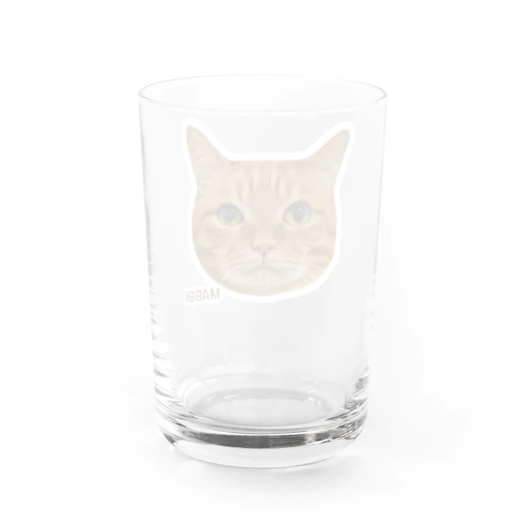 猫カフェ ぶぅたんグッズショップの絵文字マビくん グラス反対面