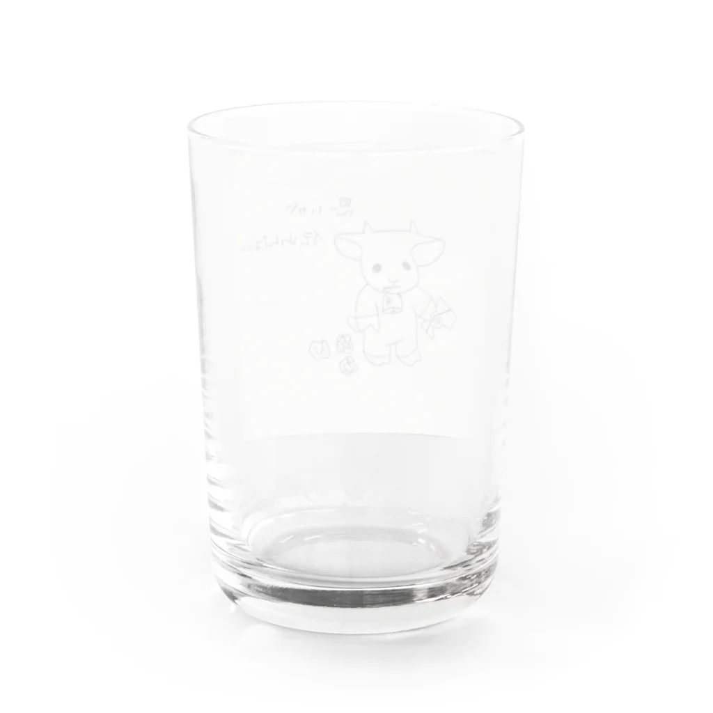 メルティキュートの伝えられないヤギ Water Glass :back