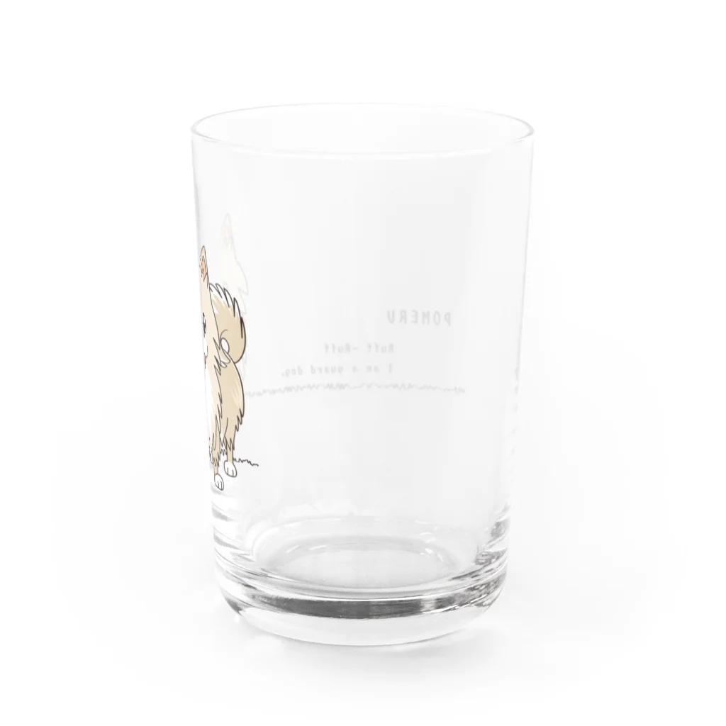 イラスト MONYAAT のCT08ol ぽめるはポメラニアンＡ Water Glass :back