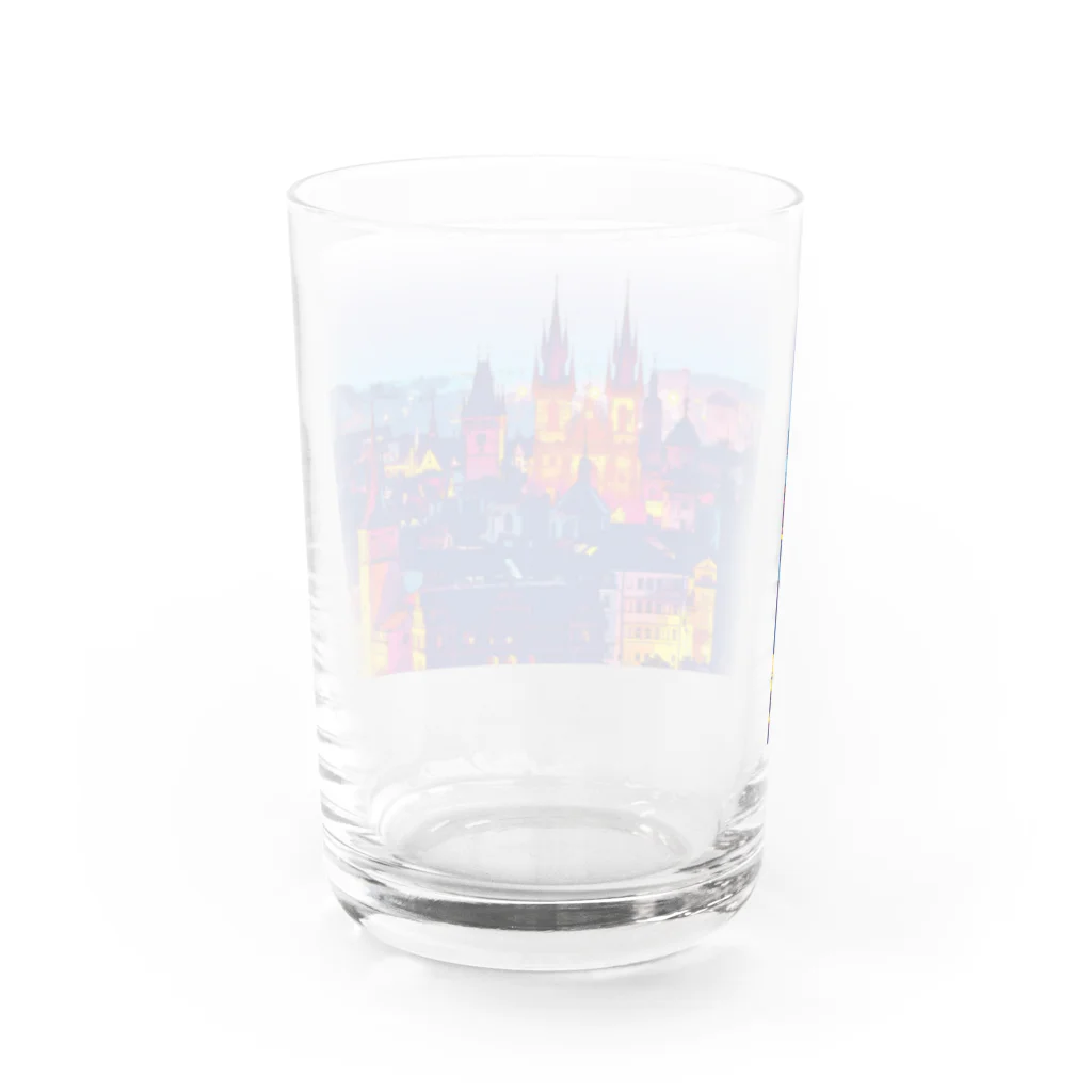 GALLERY misutawoのチェコ プラハの朝 Water Glass :back