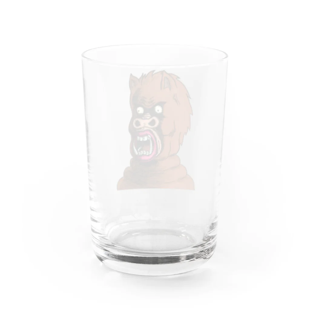 れいしょうのSUZURIのNFT風の猪 ~Boar Face Is Scary~ Water Glass :back