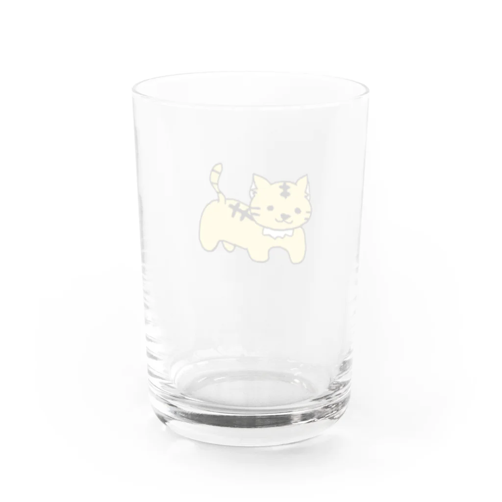 おさかなさんたち　アンテナショップの悟りのトラさん Water Glass :back