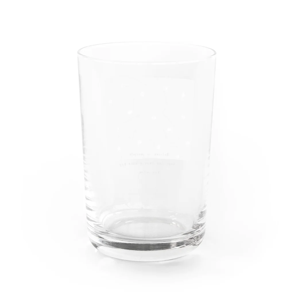 rilybiiのふわふわうさぎとお花畑 Water Glass :back