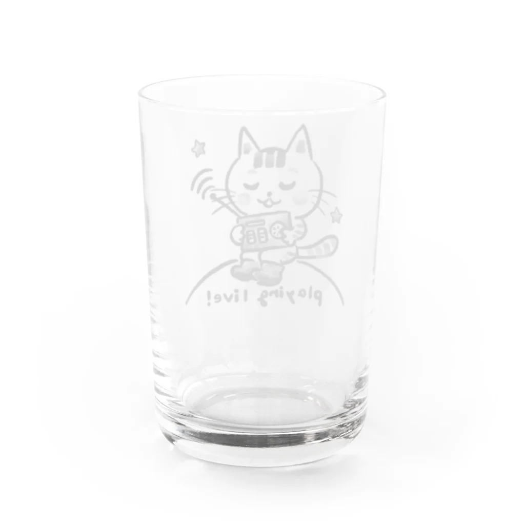 にゃんぴーの味のりにゃんぴー Water Glass :back