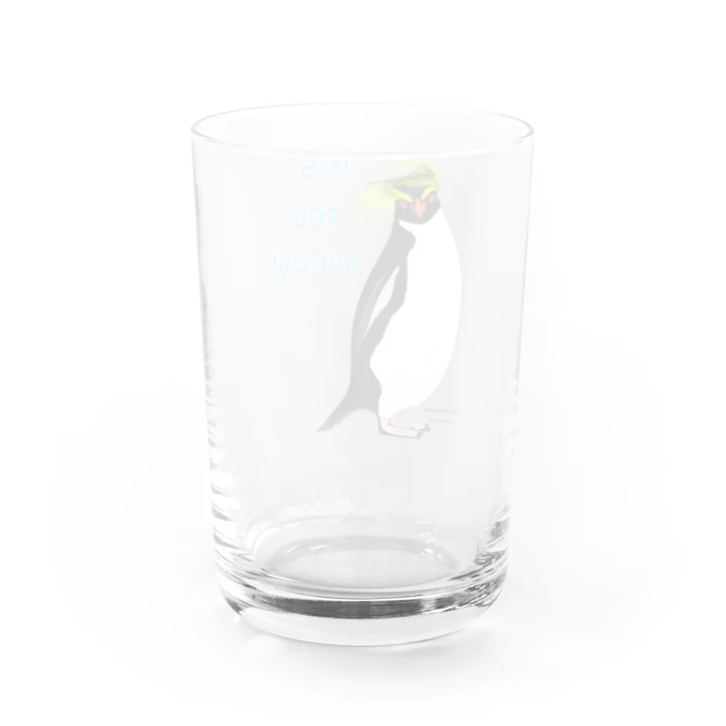 LalaHangeulのRockhopper penguin　(イワトビペンギン) Water Glass :back