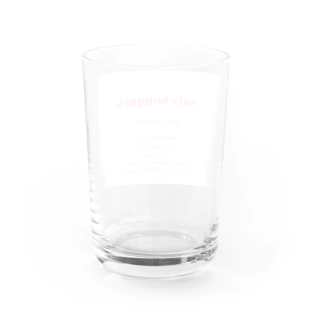 bouquetのbouquetデザインロゴ Water Glass :back