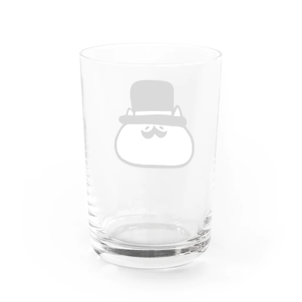 nyakamoの紳士猫 Water Glass :back