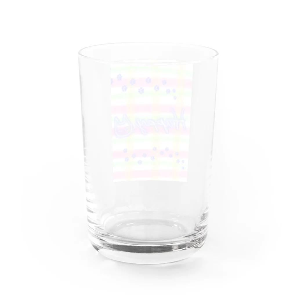 てこパカ🍀(tecopaca) のHappy猫 Water Glass :back