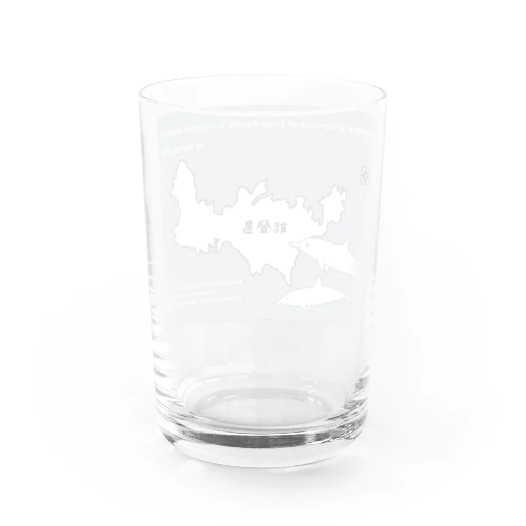 おかおかおかかののとじまイルカ Water Glass :back