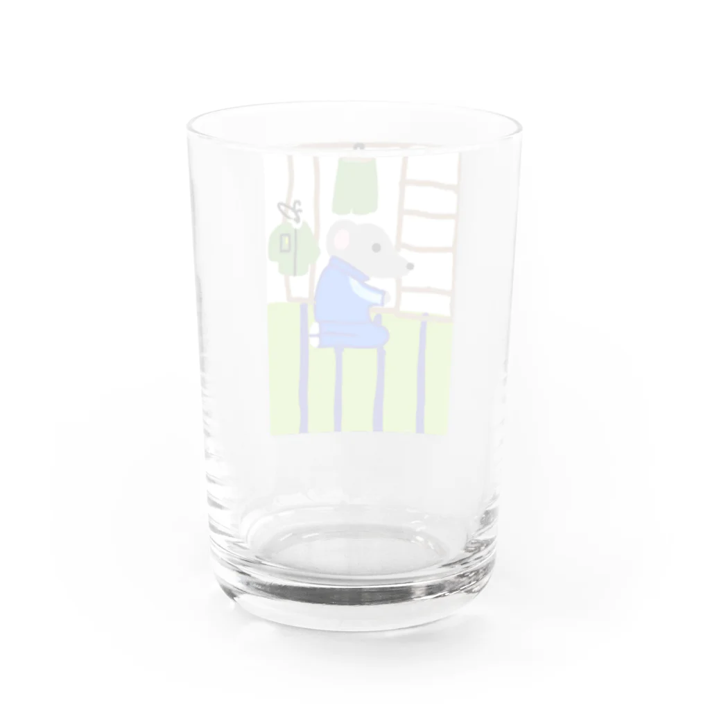 ao麻呂のしょっぷのセイザノネズミ Water Glass :back