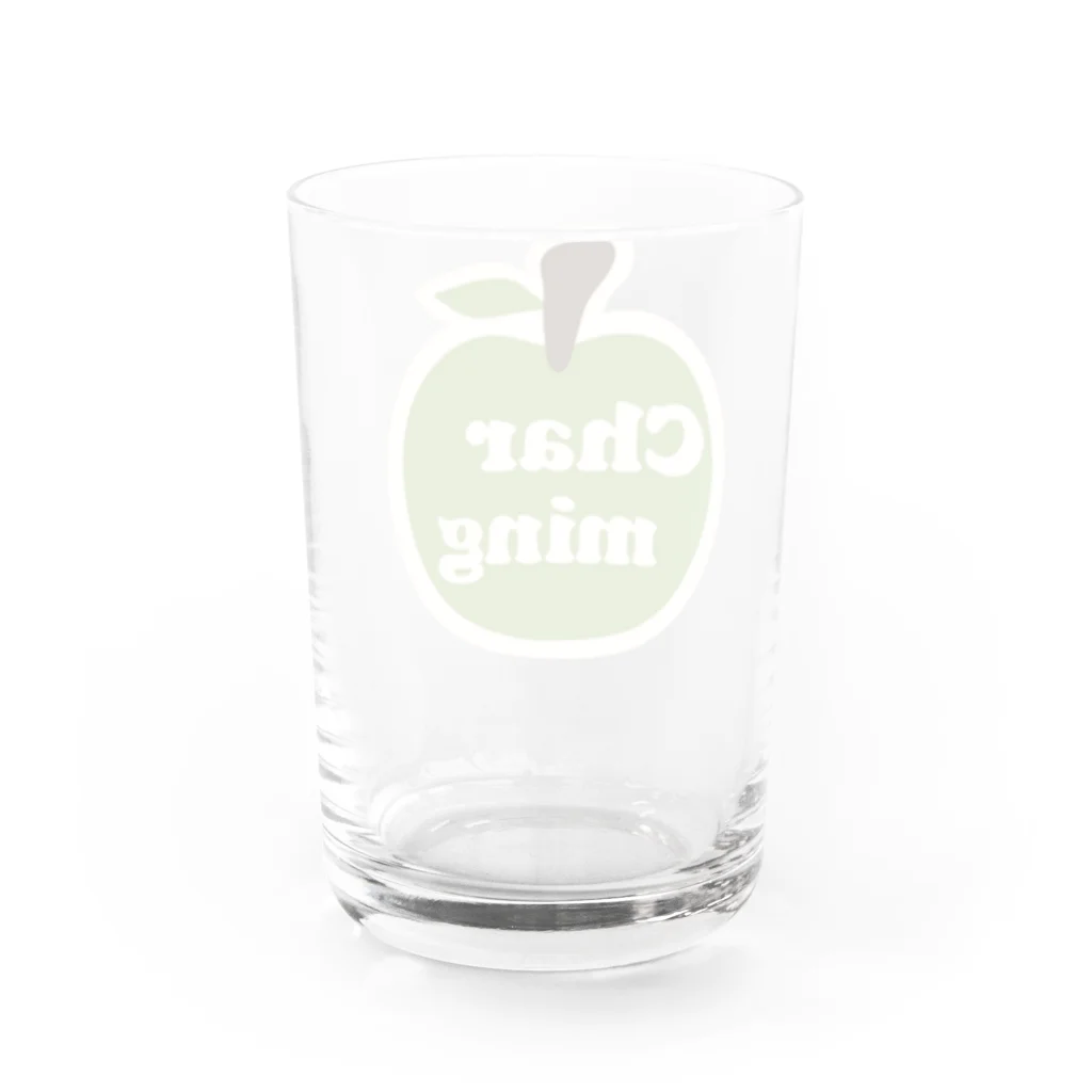 キッズモード某のチャーミングアップル(青りんご) Water Glass :back