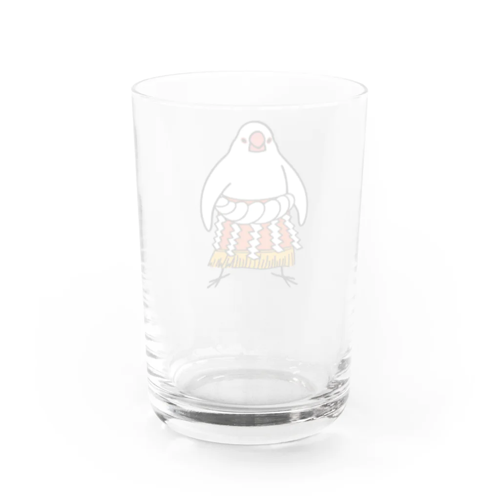 もしもしこちら文鳥のすもう文鳥よこづな Water Glass :back