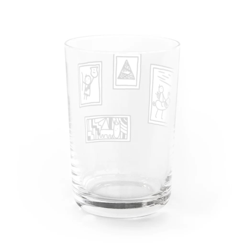 rurugirlの古代の謎展(白黒) Water Glass :back