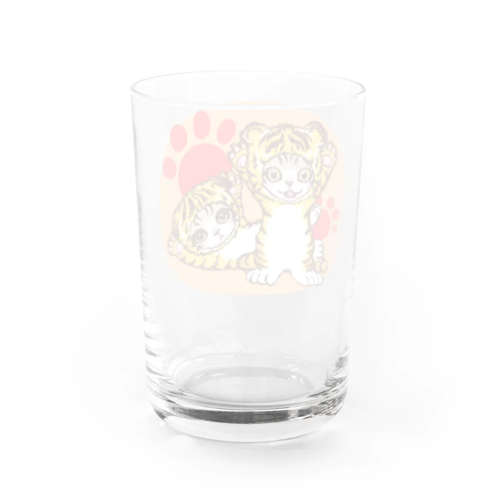 nya-mew（ニャーミュー）のとらニャーちゃん Water Glass :back