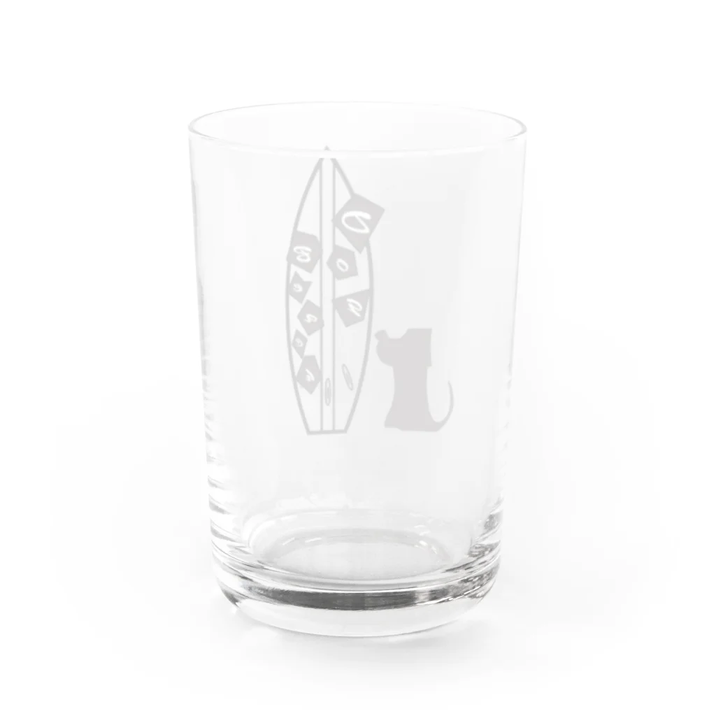 華月のDog beach Water Glass :back