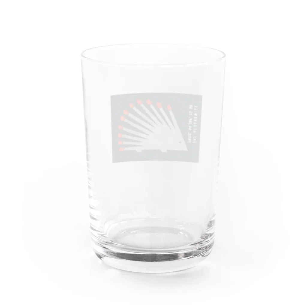 YS VINTAGE WORKSのポーランド　マッチのハリネズミ・ヘッジホッグ Water Glass :back