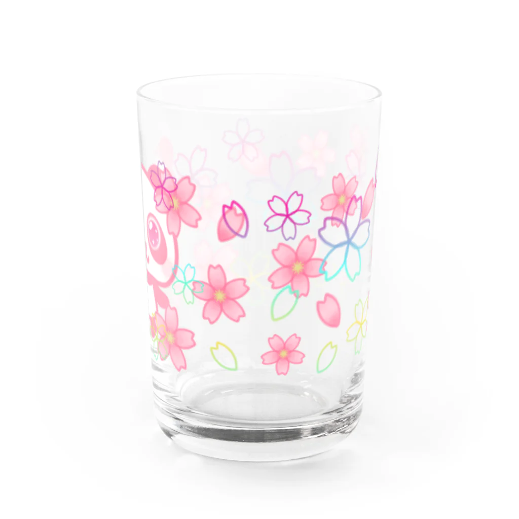 真珠星のさくら パンダ Water Glass :back