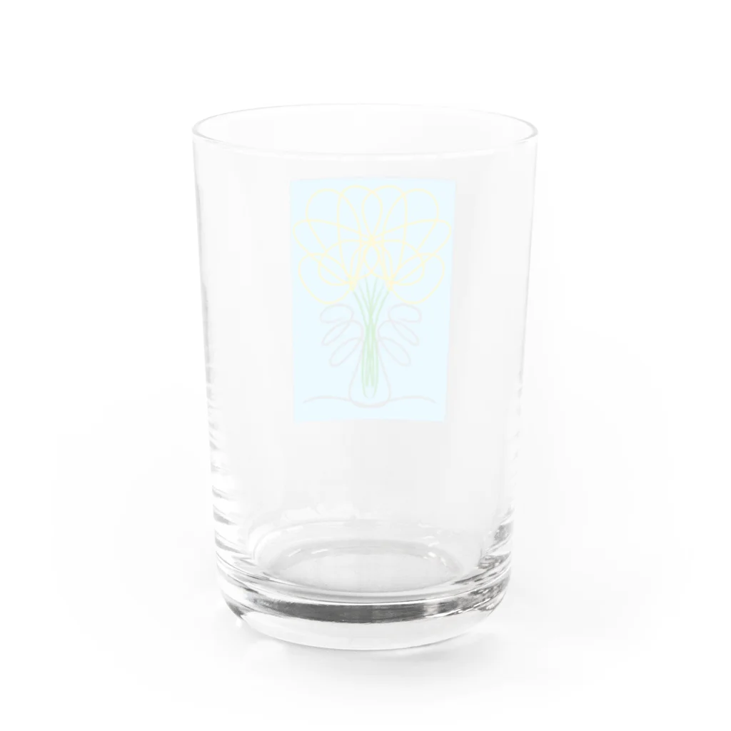 現代アートの巨匠の5画の花　ver.2 Water Glass :back