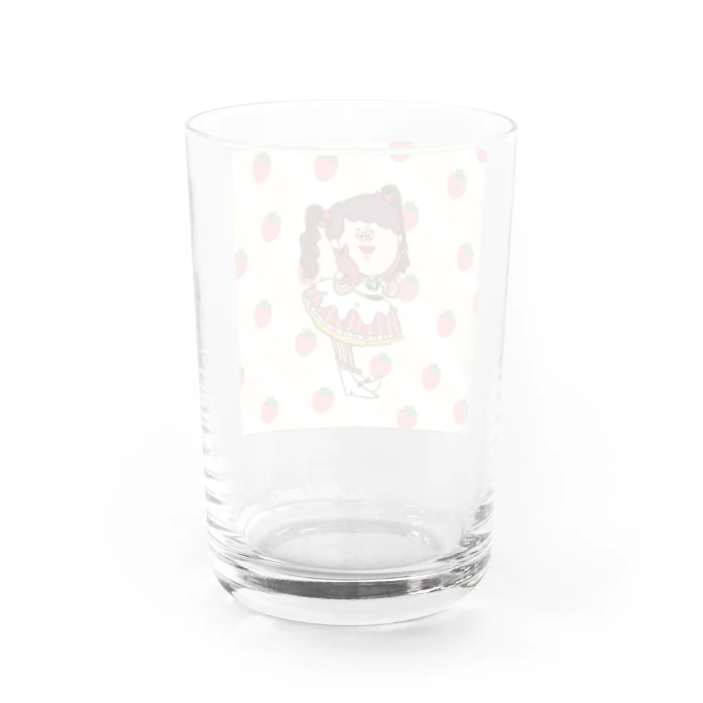kikumarsu’sはうすのショートケーキちゃん🍰グラス Water Glass :back