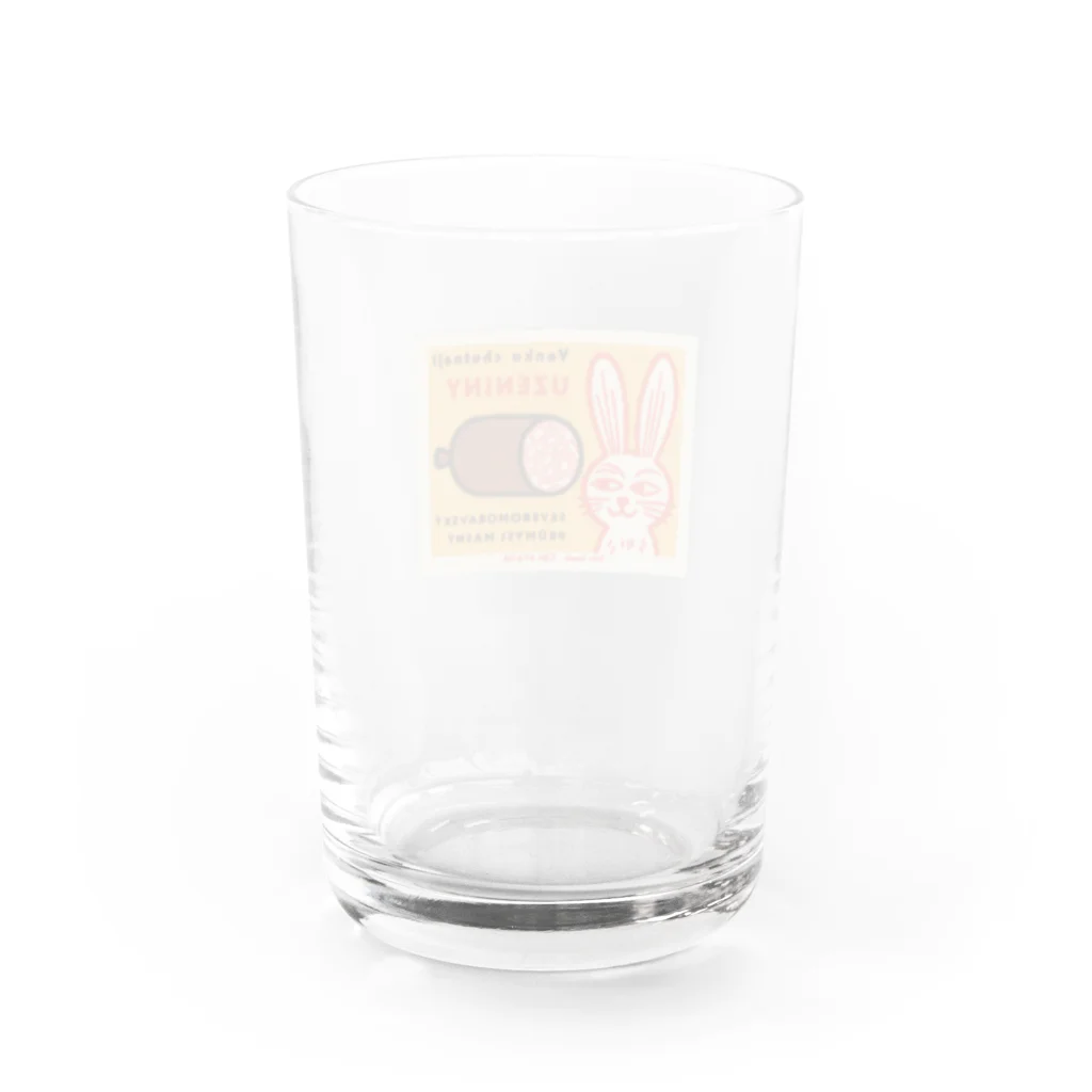 YS VINTAGE WORKSのチェコ　ウサギとソーセージ Water Glass :back