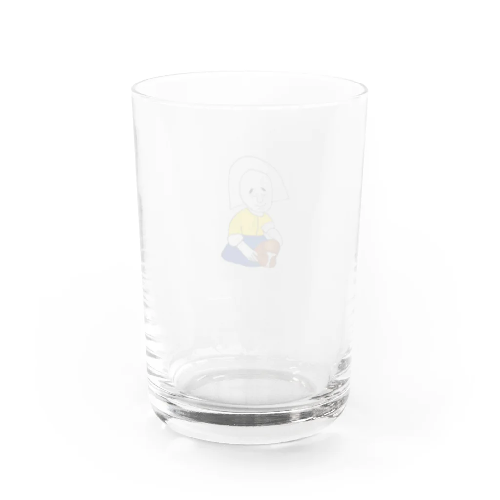 holidayholidayの牛乳を注ぐおばさん Water Glass :back