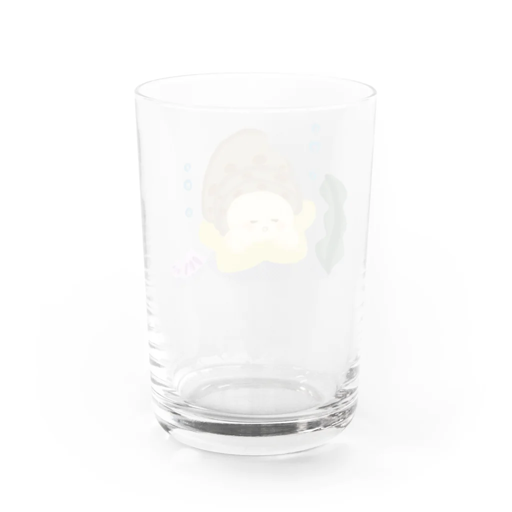 ねむり屋公式グッズのNemuriya ポポグラス（CLR） グラス反対面
