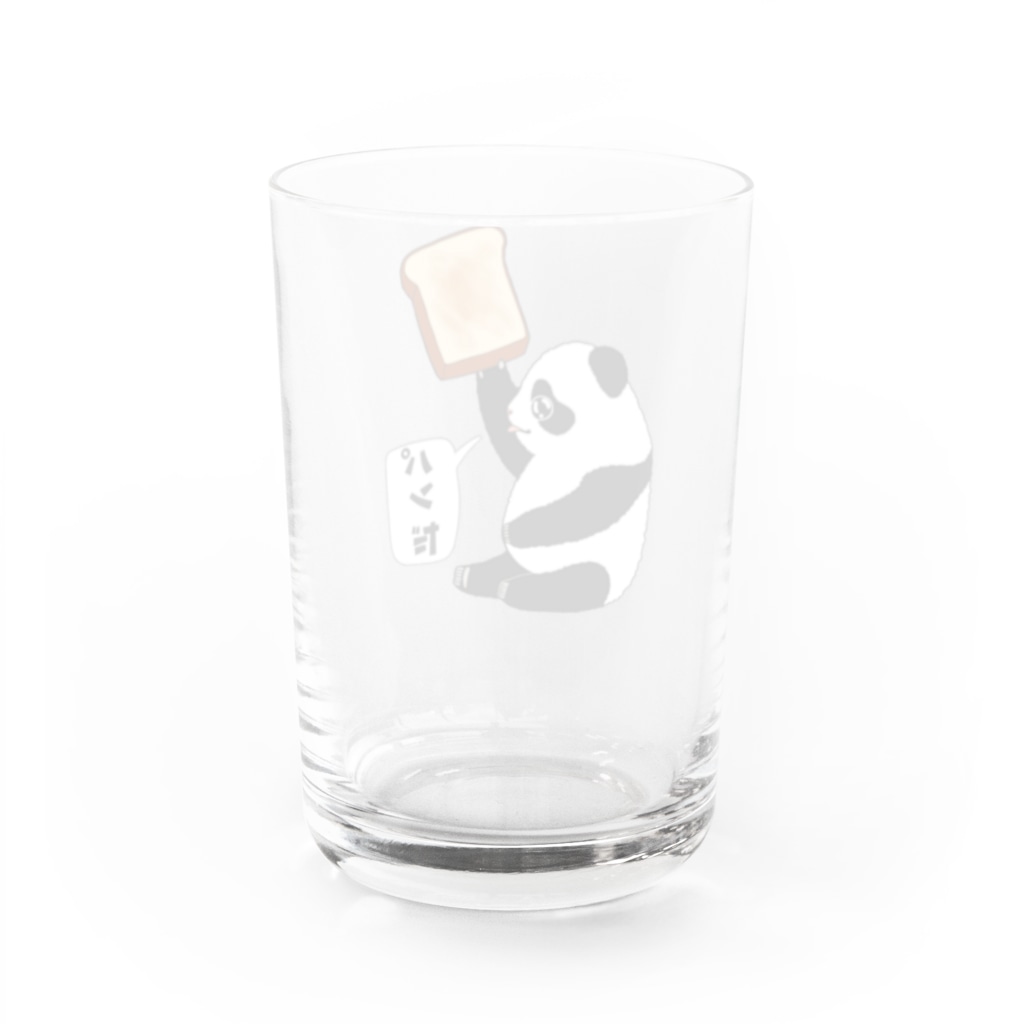 LalaHangeulの「パンだ」とつぶやく子パンダ Water Glass :back