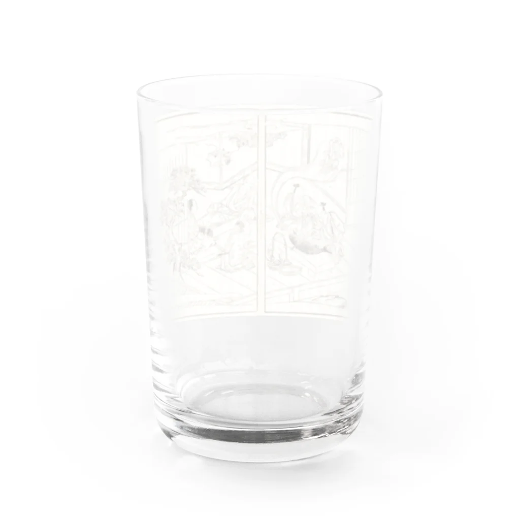 メディア木龍・谷崎潤一郎研究のつぶやきグッズのお店の夢応の鯉魚（裏写り低減版）L Water Glass :back