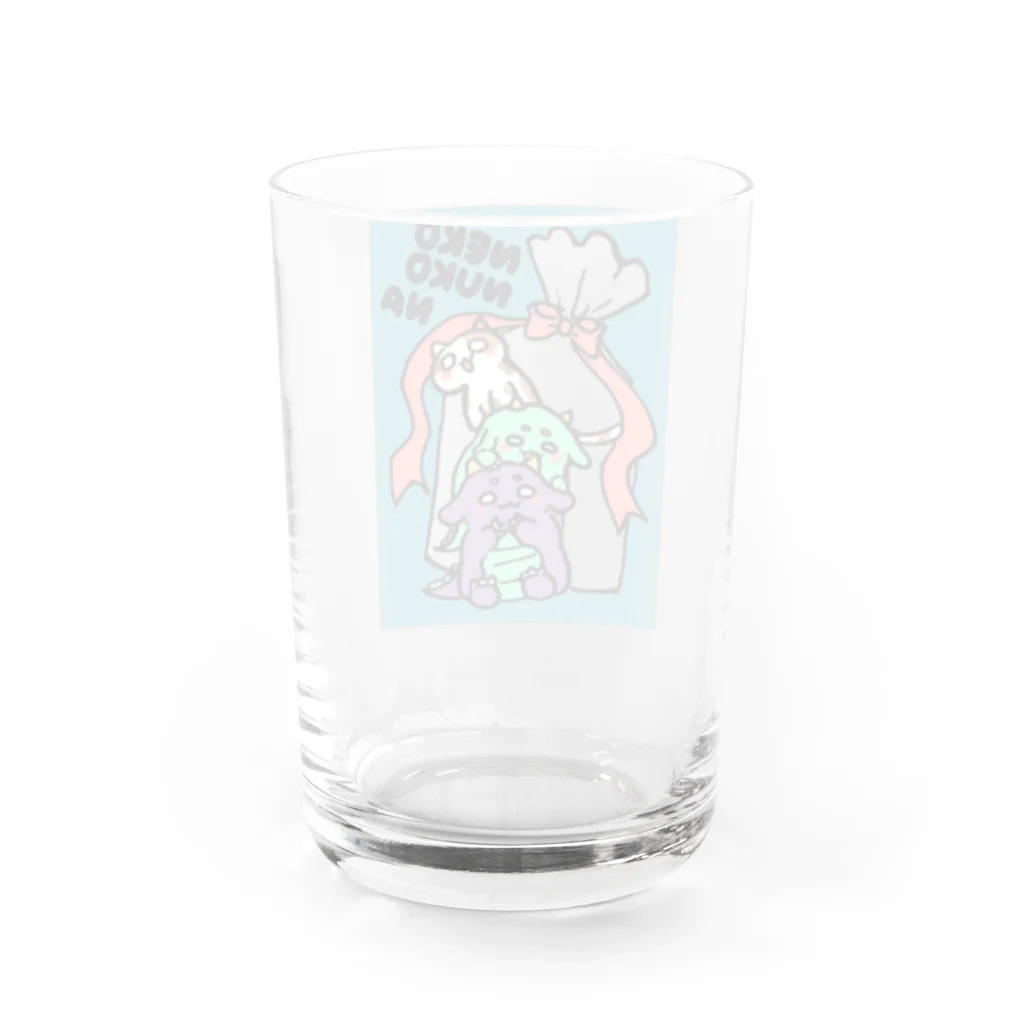 かわいい店@愛鳥江のミケとドラゴン Water Glass :back