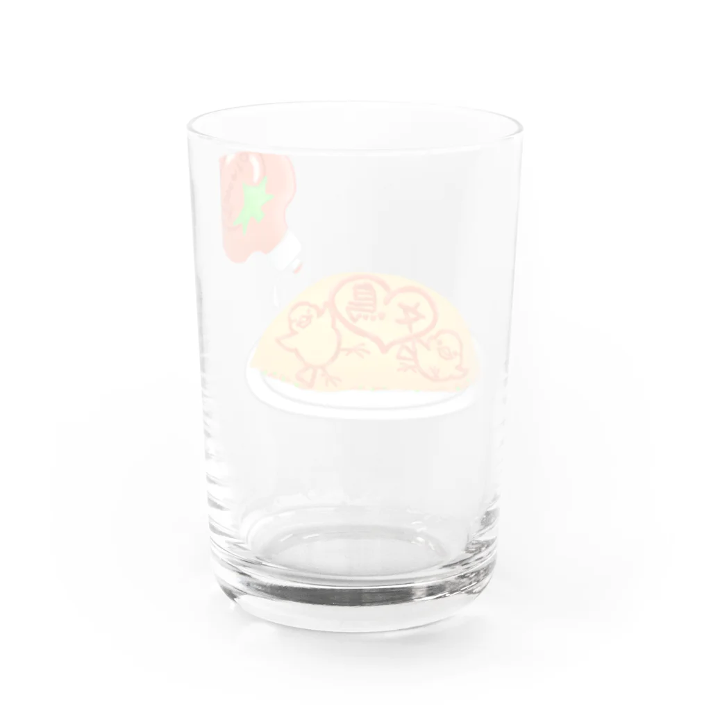 Lily bird（リリーバード）のラブ文鳥オムライス Water Glass :back