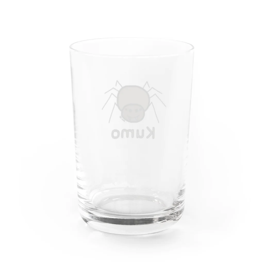 MrKShirtsのKumo (クモ) 色デザイン Water Glass :back