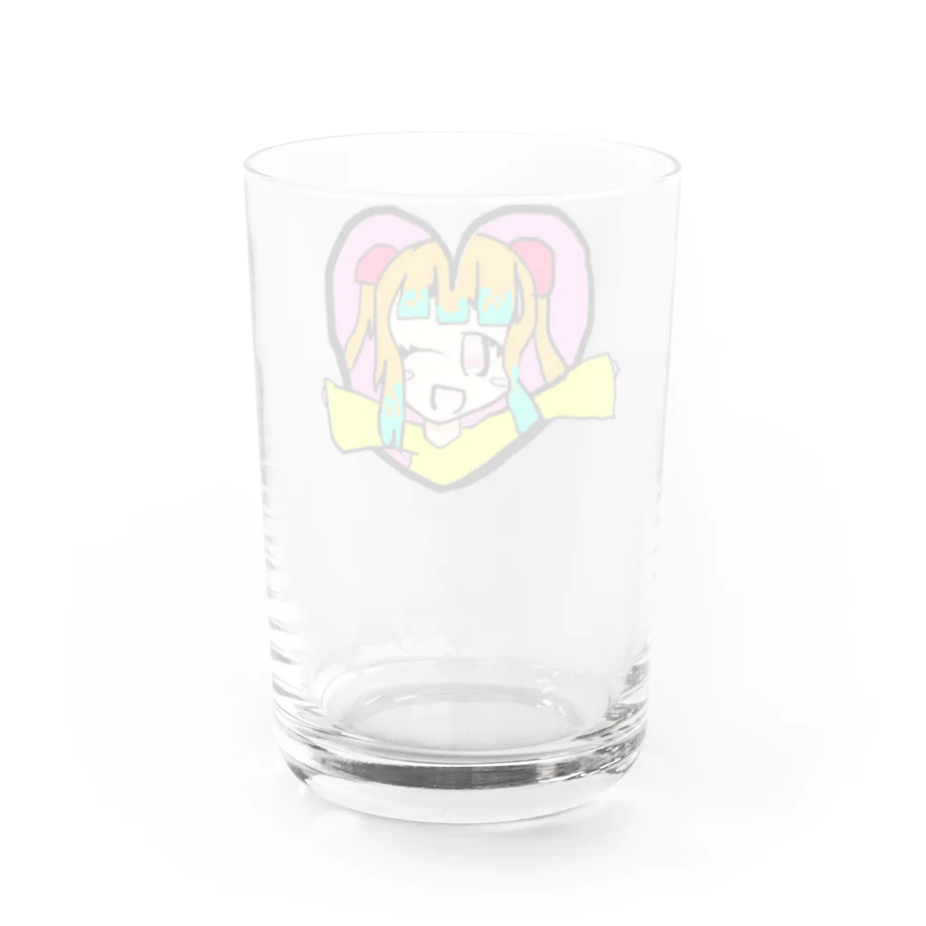 グレープオリジナルショップのハッピーちゃん Water Glass :back