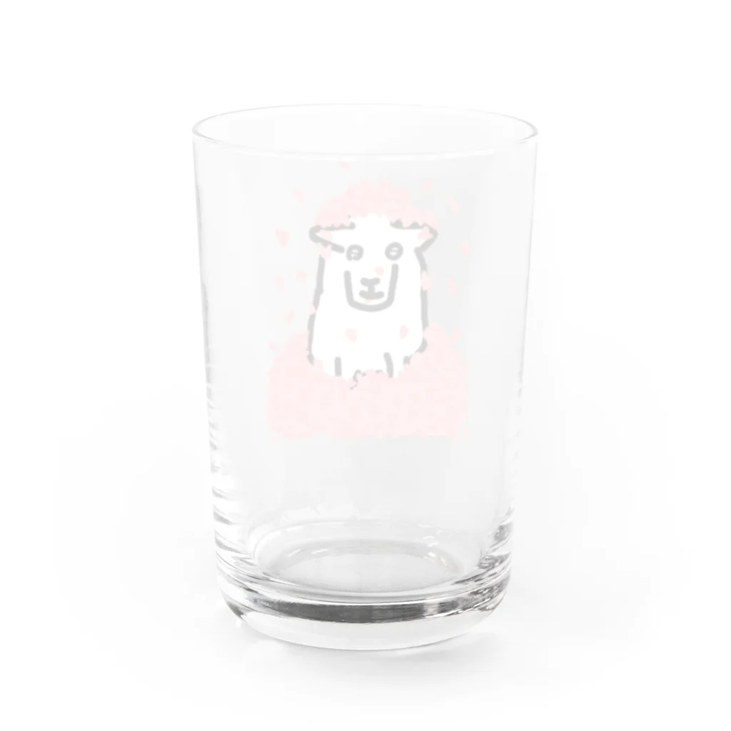 ひつじや ののの埋まったひつじ Water Glass :back