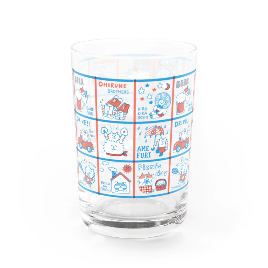 ごろごろにゃんすけのDAILY NYANSUKE Water Glass :back