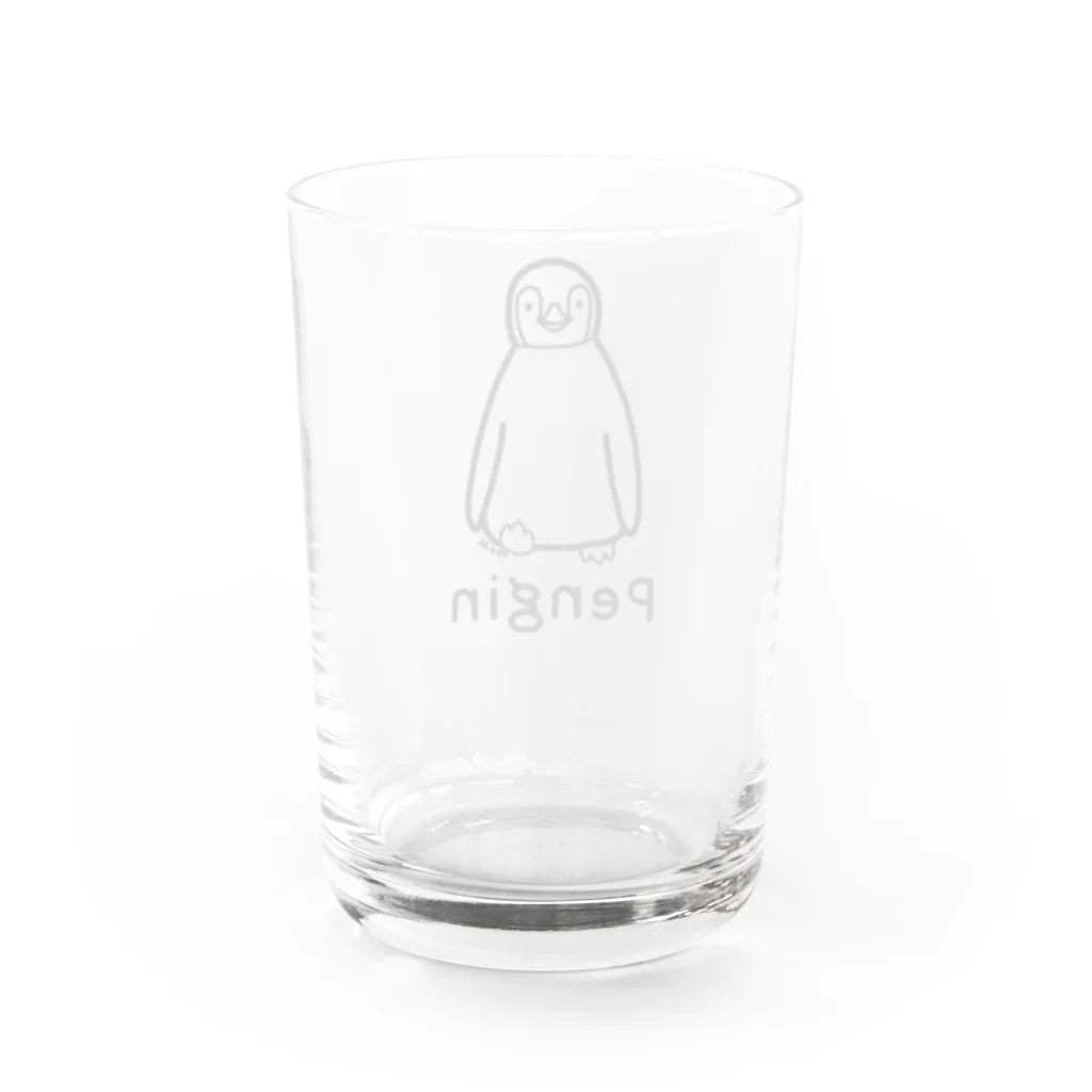 MrKShirtsのPengin (ペンギン) 黒デザイン グラス反対面