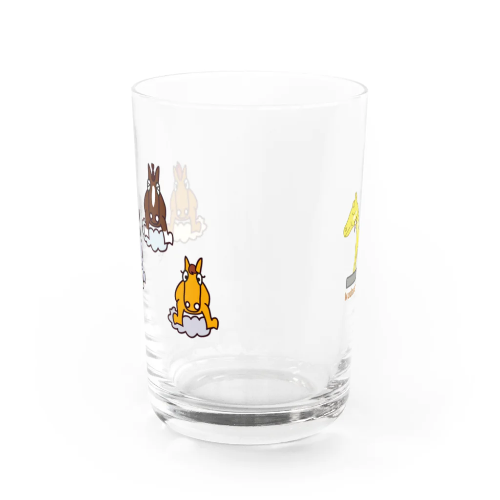 くだらないみち商店のRun 〜　I Love Horses!  Water Glass :back