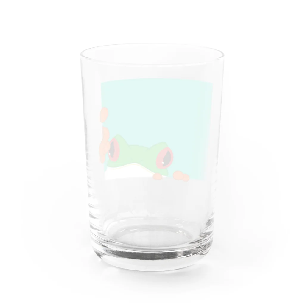 村田村のひょっこりアカメアマガエル Water Glass :back