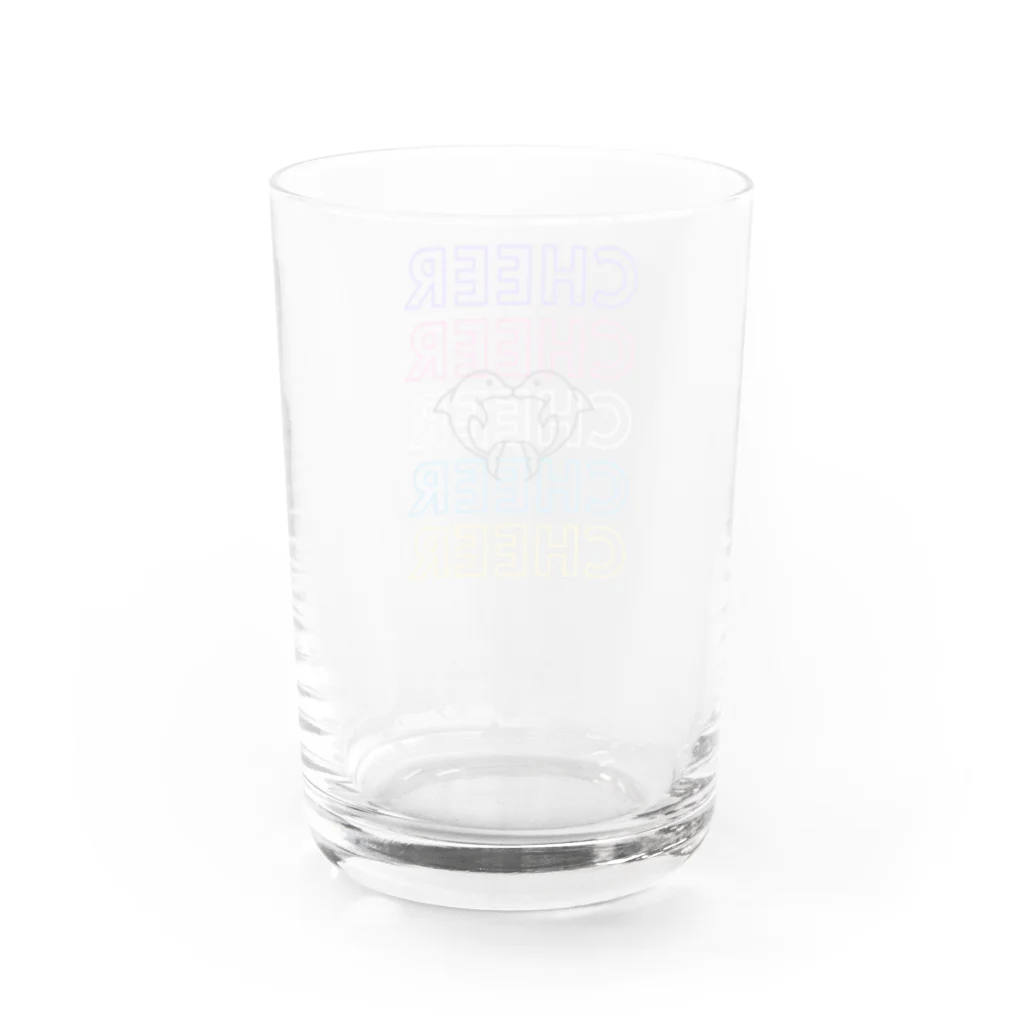 チアグッズショップ CHEER POINTのCHEERCHEERシリーズ（ドルフィン） Water Glass :back