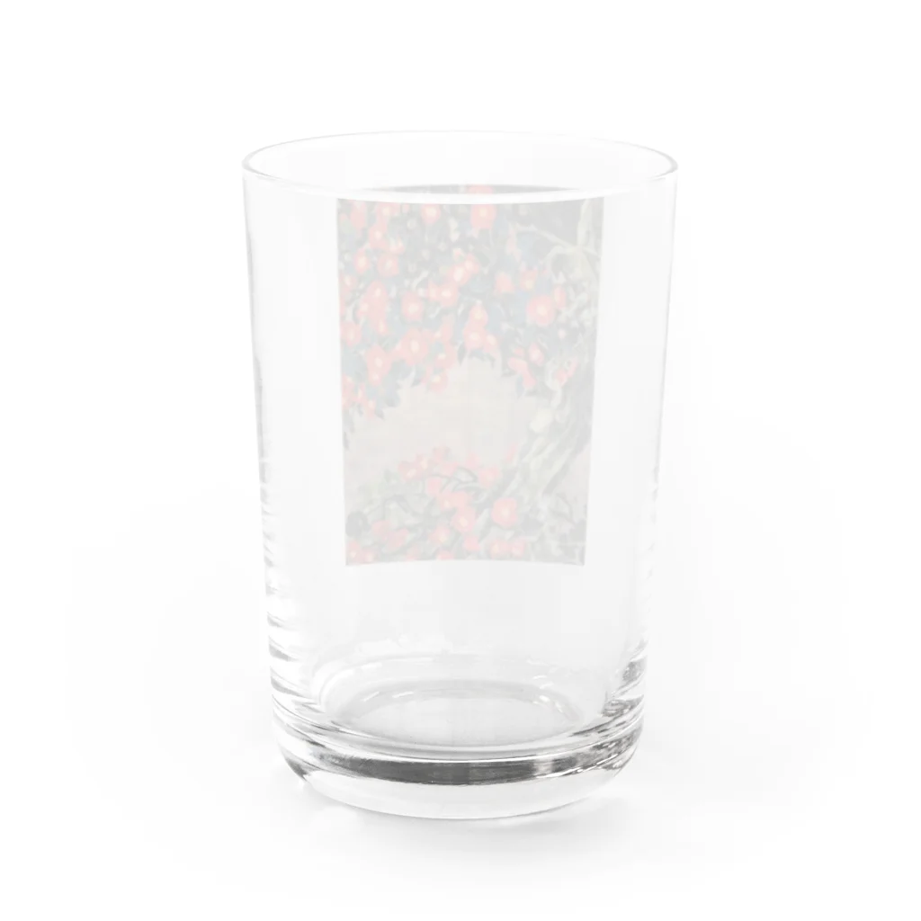 日本画家 加藤 由利子の花椿 Water Glass :back