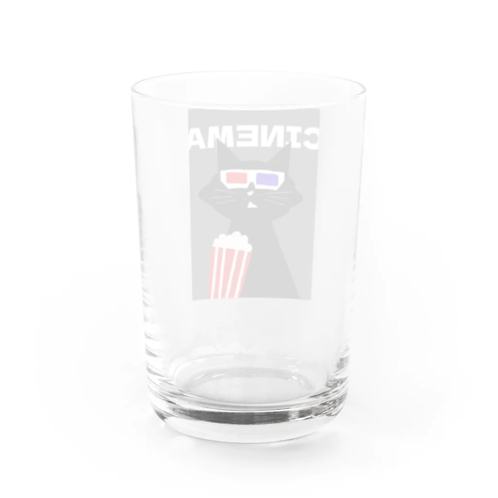 SugarWaterCat SHOPの映画 黒猫 3D CINEMA CAT ねこ ネコ Water Glass :back