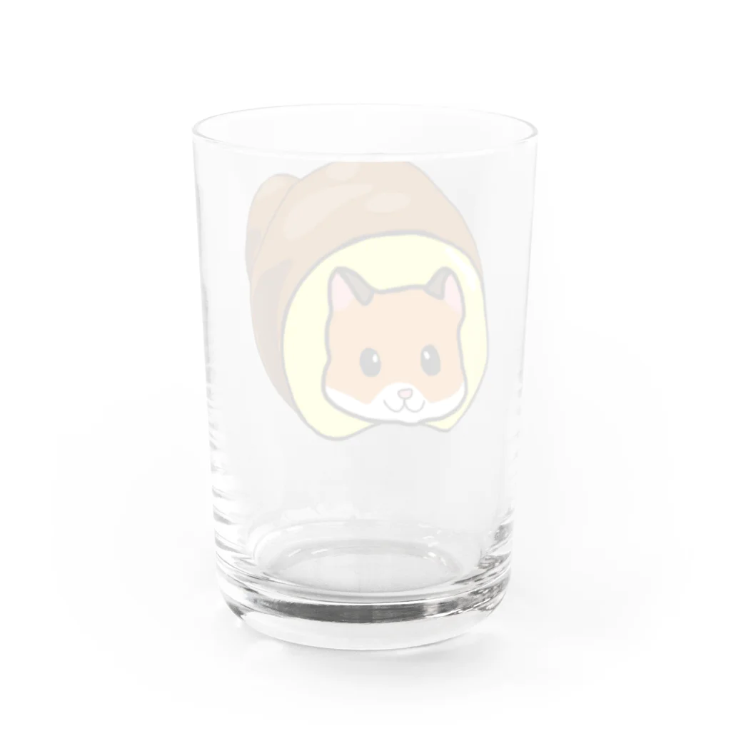 ハムぱん☆ハムロール＠直売店のハムロール（裏系はロゴ付き） Water Glass :back