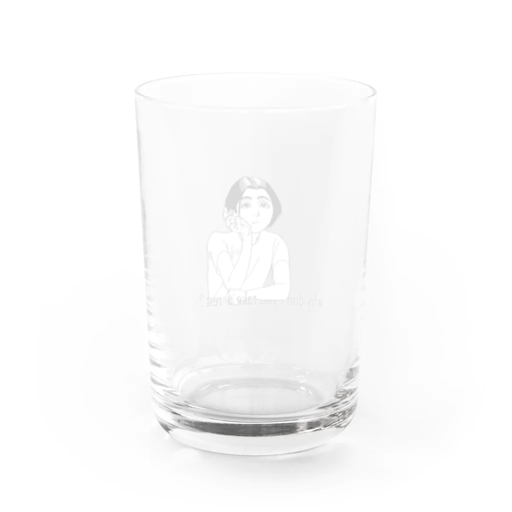 雑貨屋素麺の黄昏れる女子 Water Glass :back