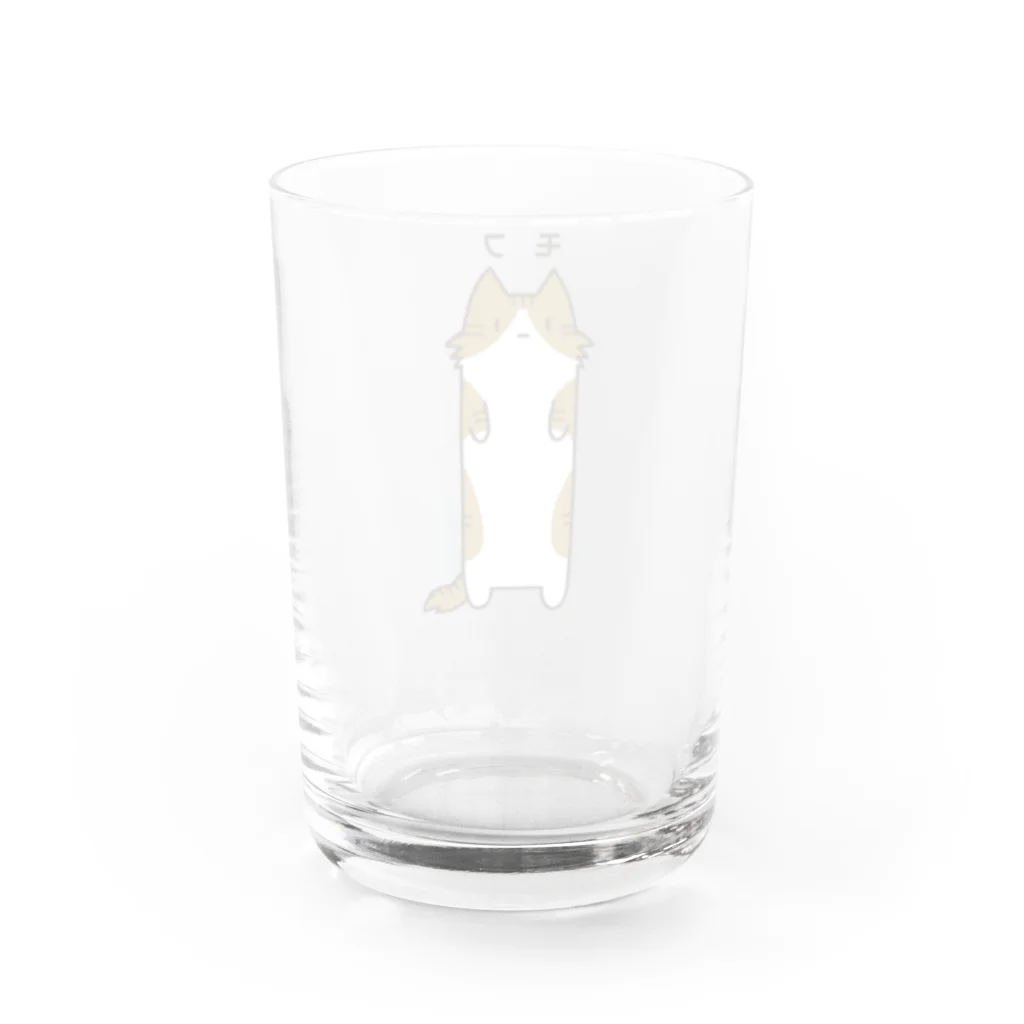 電球屋のもふ　ながいねこさん Water Glass :back