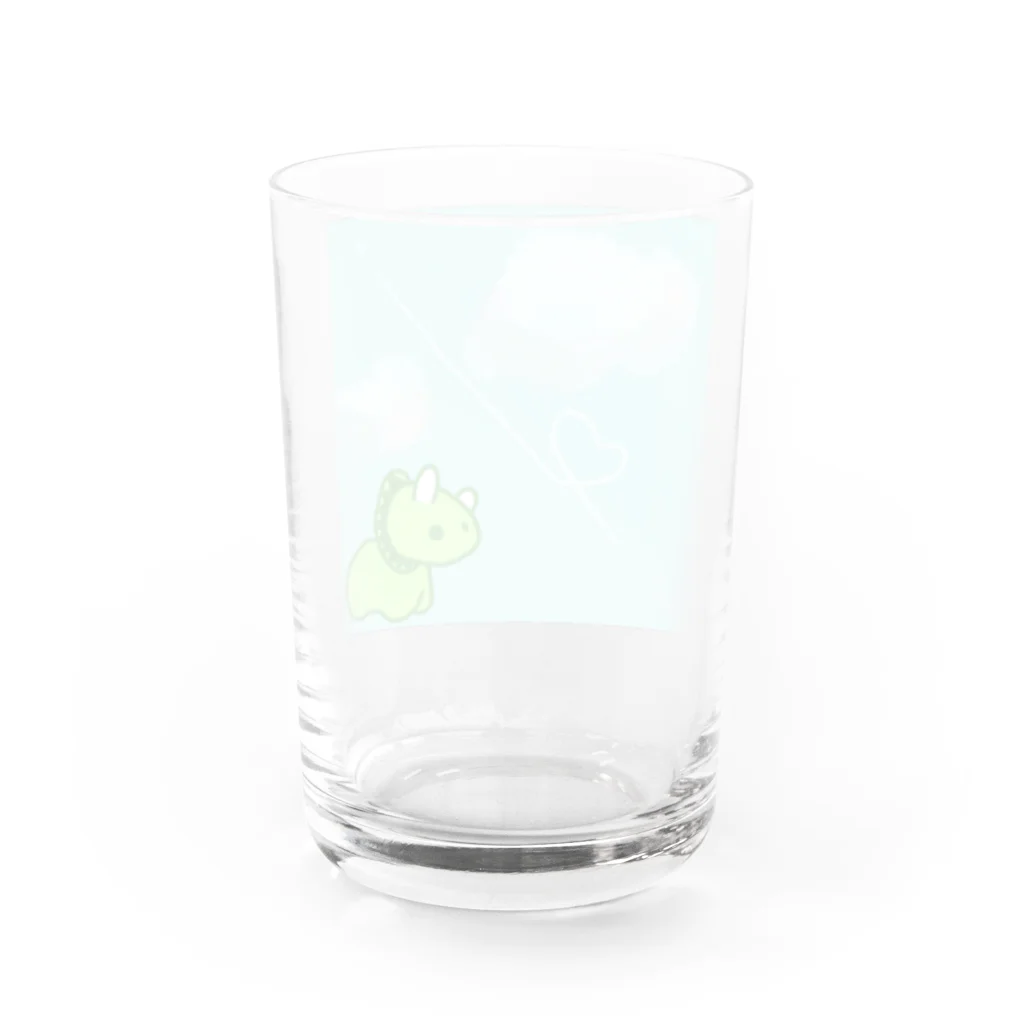 洗拓機の空が青いなあ恐竜くん2 Water Glass :back