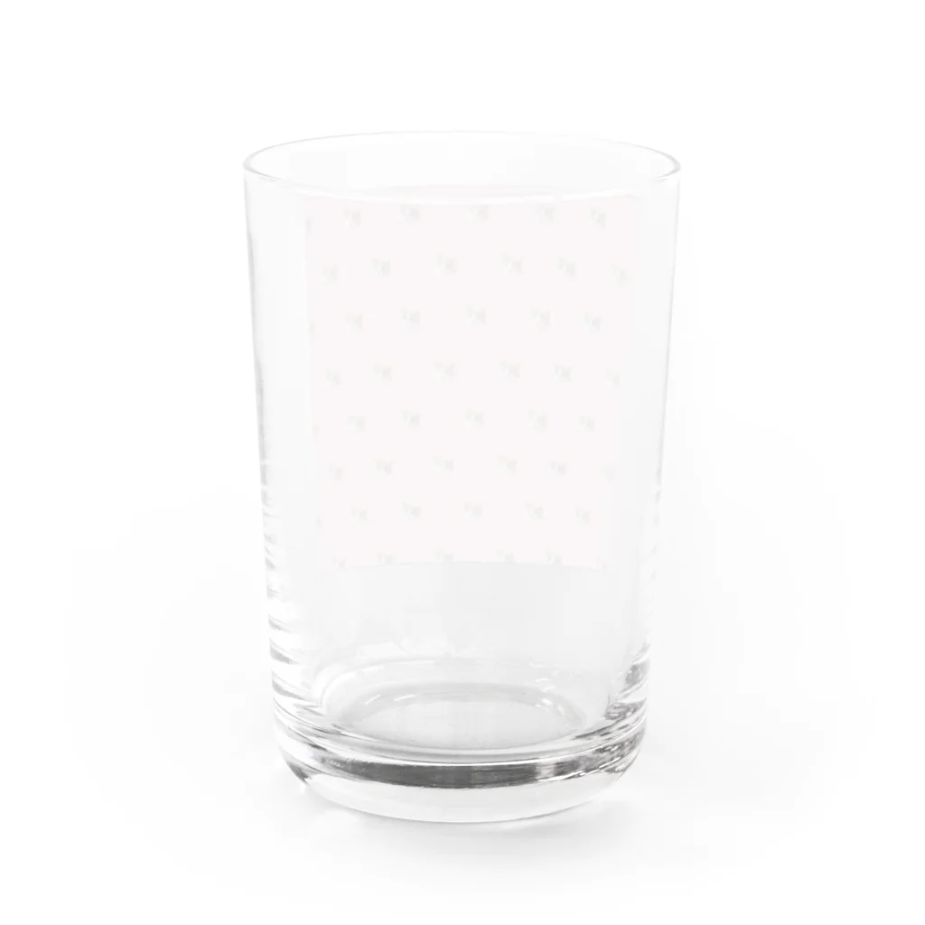 キャラメル色のメルちゃんのお昼寝ネコチャン 総柄ピンク Water Glass :back