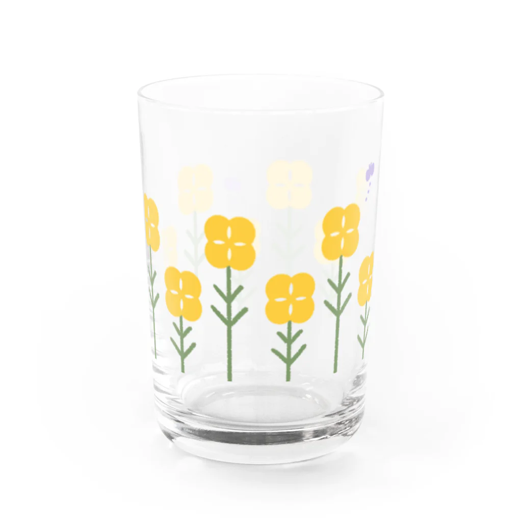 poeticton のYellow flower ⚮̈ Water Glass :back