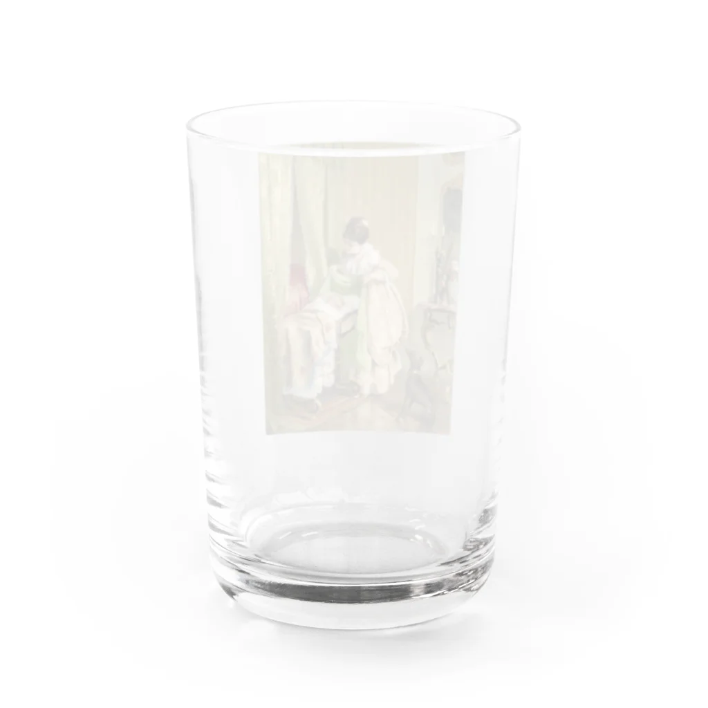 世界の絵画アートグッズのハンス・バッハマン《愛しの母》 Water Glass :back